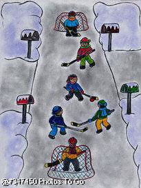 Illustration: Street hockey